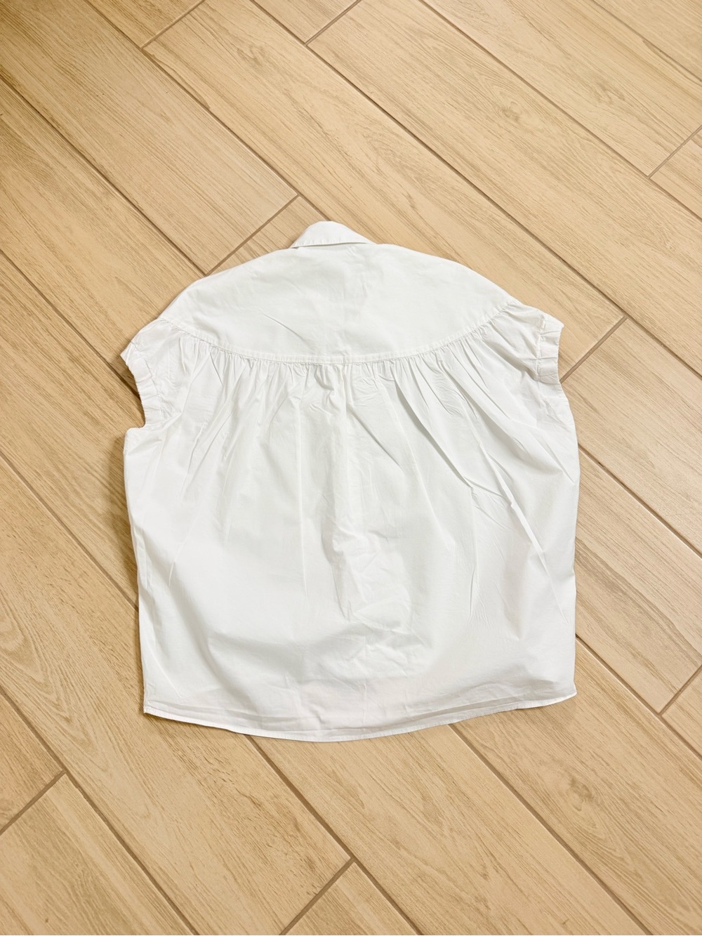 Pearl by Lela Rose White Button Down Shirt Blouse Poplin Short Sleeve Size XS - Picture 8 of 8